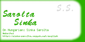 sarolta sinka business card